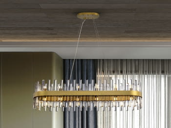 Lámpara Grace 28L Oro Oval (120x36x29)