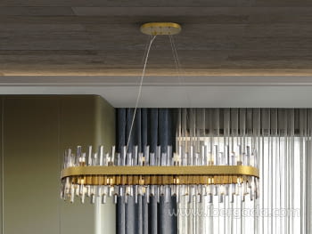 Lámpara Grace 28L Oro Oval (120x36x29)