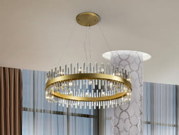 Lámpara Grace 26L Oro Oval (110x110x30)