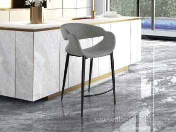 Taburete Giro Gris Claro/Negro (52x93x59)