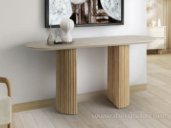 Consola Irati Piedra/Madera (130x42x78)