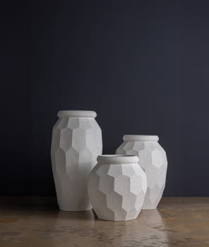 Macetero Alto Elmur Blanco (42x42x82)