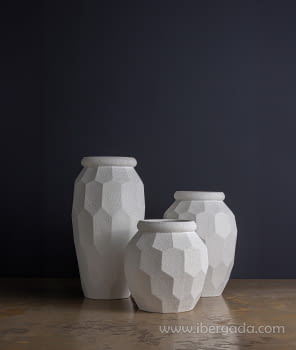 Macetero Alto Elmur Blanco (42x42x82)