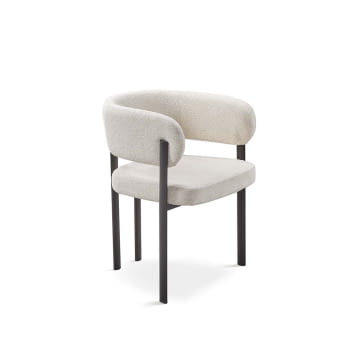 Silla de Comedor DC-421 Blanco Marfil/Negra
