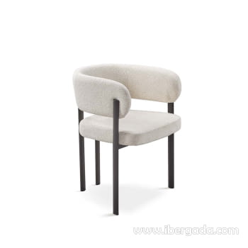 Silla de Comedor DC-421 Blanco Marfil/Negra