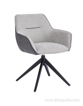 Silla de Comedor DC-408 Giratoria Gris