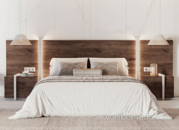 Pack Cabecero y 2 Mesitas B04a Melamina/Blanco