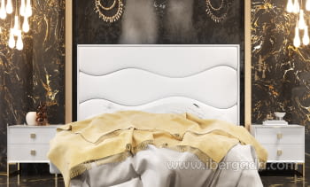 Pack Cabecero y 2 Mesitas EKO-04 Polipiel Blanco