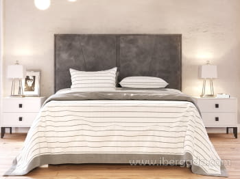 Pack Cabecero y 2 Mesitas EKO-01 Antracita/Blanco