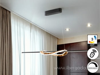 Lámpara Enora Negro/Dorado