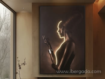 Cuadro Silueta luz LED (120x80)