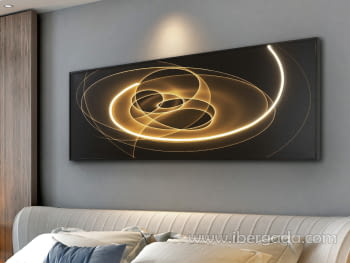 Cuadro Trazados luz LED (50x150)