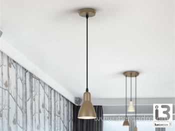 Lámpara Afra 1L Marrón