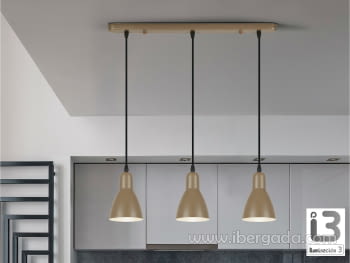 Lámpara Afra 3L Marrón