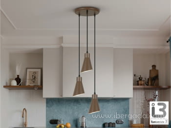 Lámpara Bera 3L Marrón