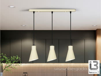 Lámpara Bera 3L Crema