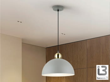 Lámpara Polo 1L Gris/Laton