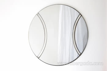 Espejo Redondo Marco Latón (123x123)