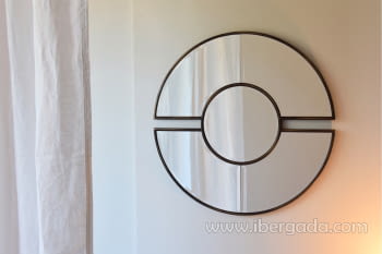 Espejo Redondo Oro Envejecido (90x90)