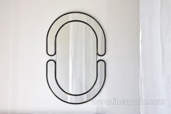 Espejo Ovalado Oro Envejecido (78x120)