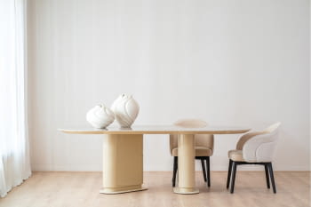 Mesa de Comedor Dune Lacada y Cerámico (230x110)