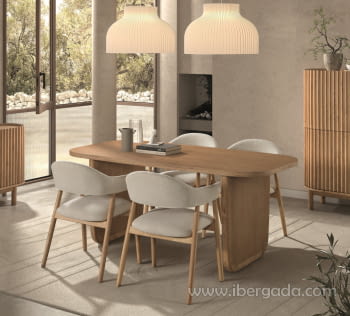 Mesa de Comedor Corfu Rectangular Madera Maciza (180x90)