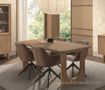 Mesa de Comedor Kinga  Madera Maciza (180x90)