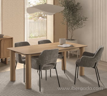 Mesa de Comedor Rectangular Roble (160x90) o (200x100)