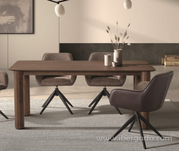 Mesa de Comedor Rectangular Nogal (160x90) o (200x100)
