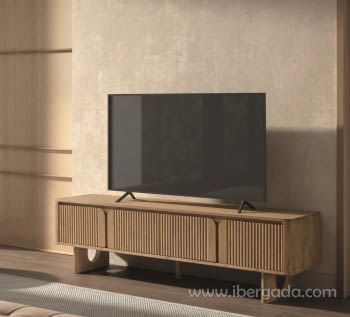 Mueble TV Kinga Acacia 4 Puertas (200x45x55)