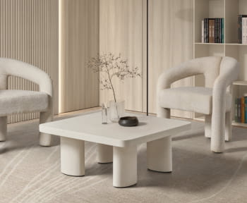 Mesa Centro Cuadrada Cemento (80x80)