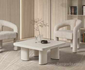 Mesa Centro Cuadrada Cemento (80x80)