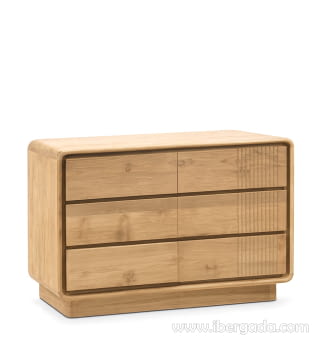 Cómoda Eyre Teka 6 Cajones (125x50x85)