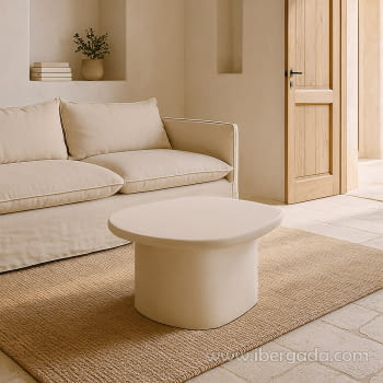 Mesa Centro Formas Wilma Blanco (60x58)