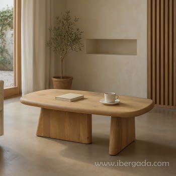 Mesa Centro Rectangular Madera Mango (120x60)