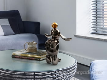 Figura Conejo Gris/Naranja (27x18x35)