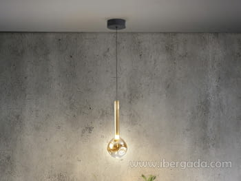 Lámpara Essenza 1L Negro/Dorado