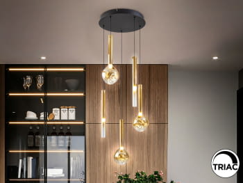 Lámpara Essenza 5L Negro/Dorado