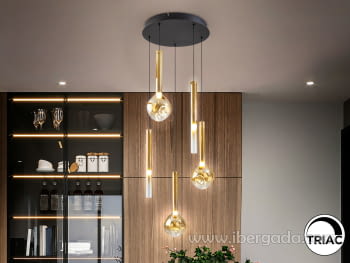 Lámpara Essenza 5L Negro/Dorado