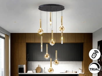 Lámpara Essenza 9L Negro/Dorado