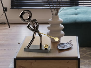Figura Golf Negro/Oro (24x21x29)