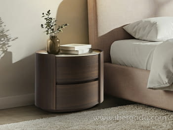 Mesita de Noche Enoc Roble Oscuro (60x41x48)