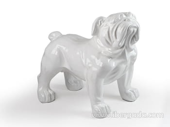 Figura Bulldog Grande Blanco (110x72x94)
