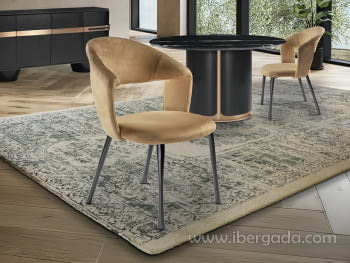 Silla Willy Camel/Negro (59x62x83)