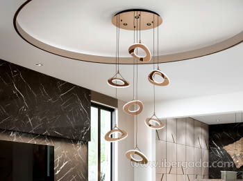 Lámpara Mirena 7L Oro Rosa