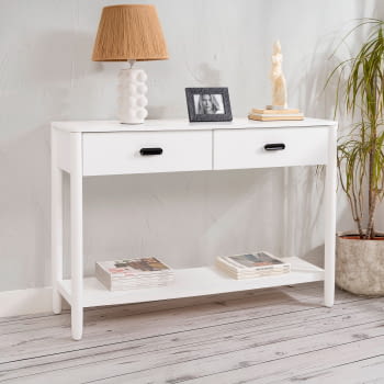 Consola Florencia 2 Cajones Blanca (120x36x82)