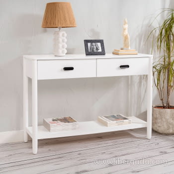 Consola Florencia 2 Cajones Blanca (120x36x82)