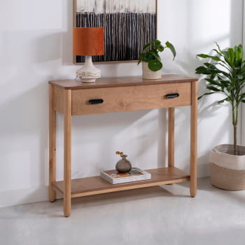 Consola Florencia 1 Cajón Roble (95x36x82)