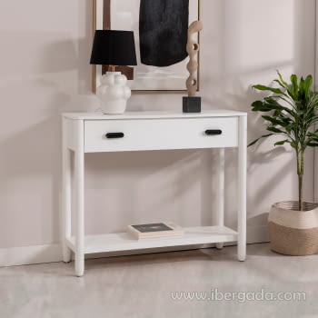 Consola Florencia 1 Cajón Blanca (95x36x82)