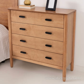 Cómoda Florencia 4 Cajones Roble (102x41x95)